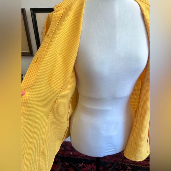 Vintage 90s ESPRIT Button-Up Shirt – XL, Orange/Yellow Pink Checkered - Picture 11 of 13